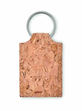 Logo trade business gifts image of: Rectangular cork key ring Imatra