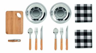Logo trade advertising products picture of: Picnic 2 person set in pouch