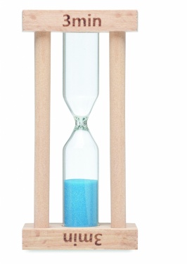 Logo trade promotional items image of: Wooden sand timer 3 minutes
