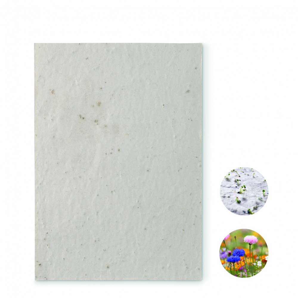 Logo trade corporate gift photo of: A5 wildflower seed paper sheet