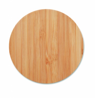 Logo trade promotional merchandise image of: Bamboo wireless charger 15W