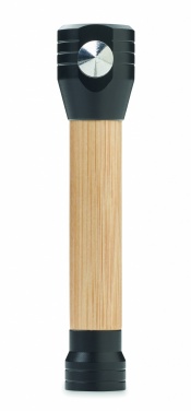 Logo trade promotional giveaways image of: 3-in-1 bamboo flashlight with an emergency hammer and seatbelt cutter