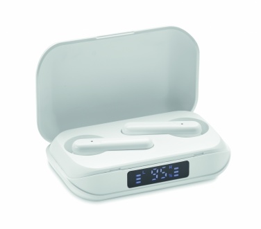 Logo trade promotional merchandise picture of: Recycled ABS TWS earbuds