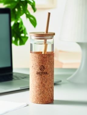 Logo trade promotional gifts image of: Glass tumbler sleeve 450 ml