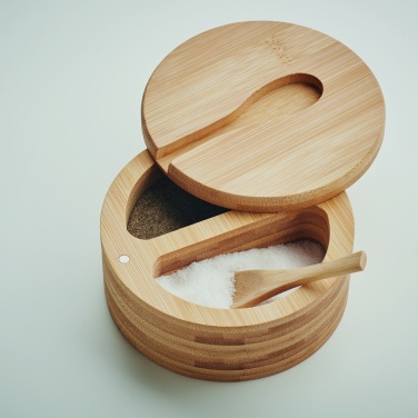 Logotrade promotional giveaway picture of: Salt and pepper bamboo box