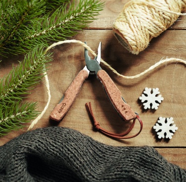 Logo trade promotional giveaways picture of: Multi tool pocket knife cork