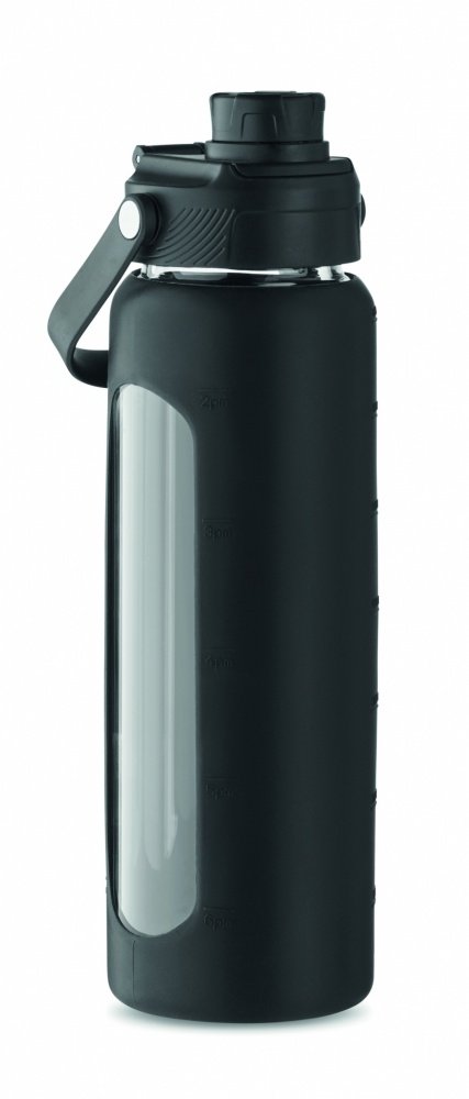 Logo trade promotional gifts picture of: Glass bottle with sleeve 750 ml