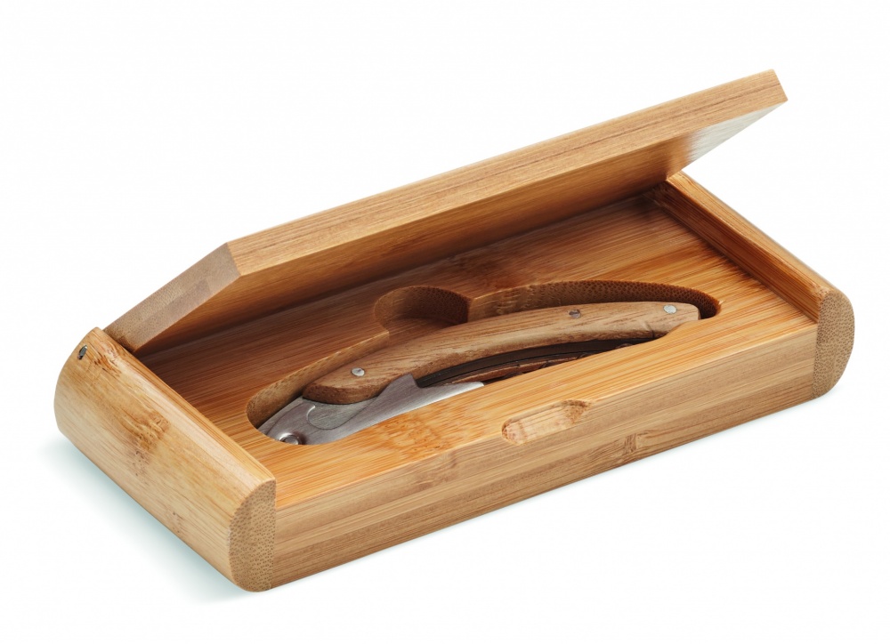 Logo trade promotional merchandise photo of: Waiter's knife in bamboo