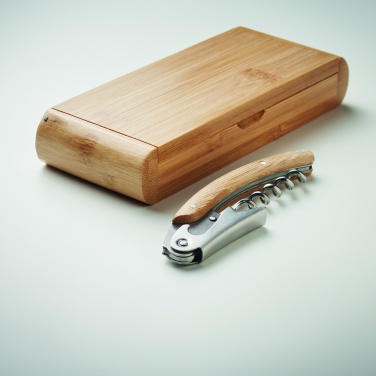 Logo trade promotional product photo of: Waiter's knife in bamboo
