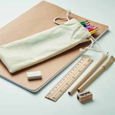 Logo trade promotional merchandise photo of: Kids drawing set in drawstring