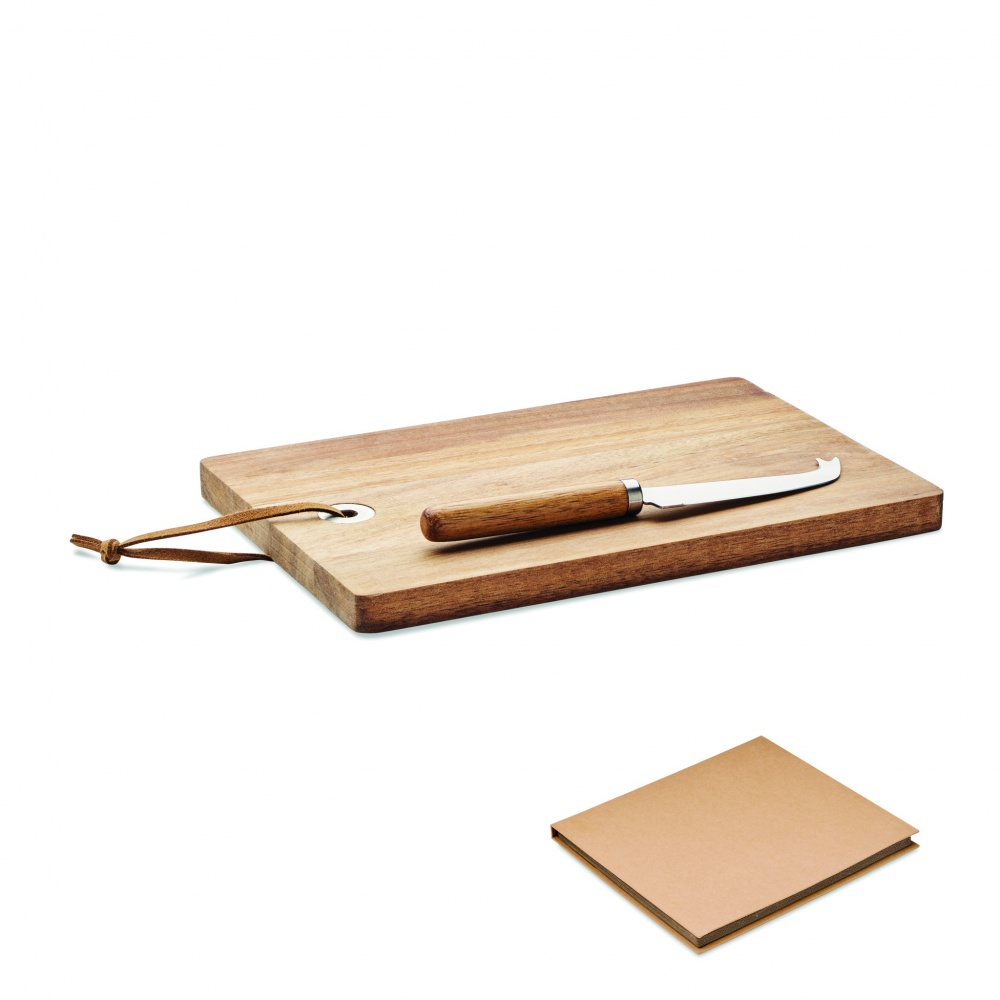 Logotrade promotional products photo of: Acacia wood cheese board set Hannover