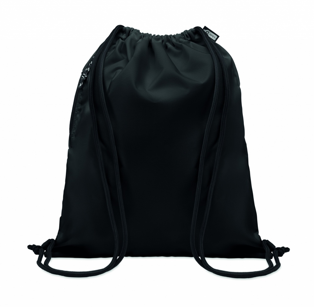 Logotrade promotional gift picture of: Large drawstring bag 300D RPET