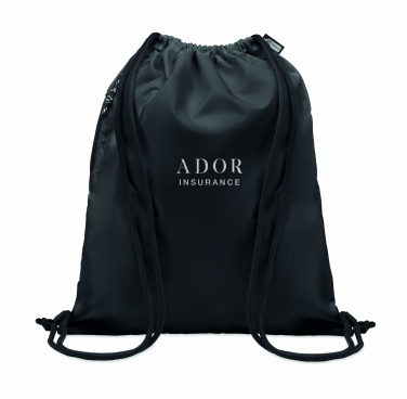 Logo trade promotional giveaways picture of: Large drawstring bag 300D RPET