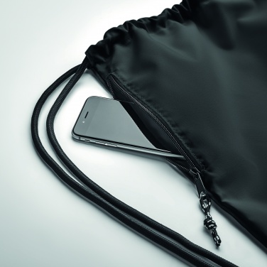 Logo trade corporate gifts picture of: Large drawstring bag 300D RPET