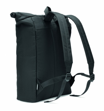 Logo trade promotional gifts picture of: 600D RPET rolltop backpack