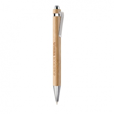 Logo trade promotional merchandise image of: Bamboo automatic ball pen