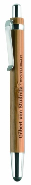 Logo trade business gift photo of: Ball pen in ABS and bamboo