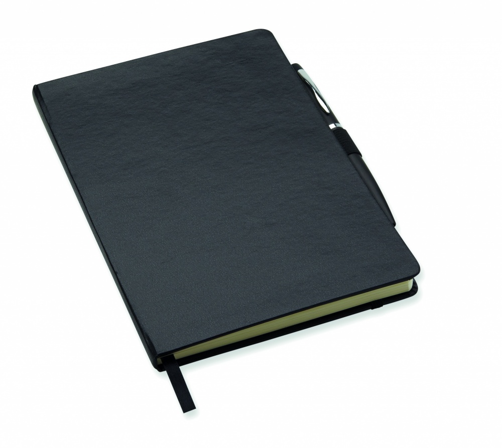 Logo trade promotional giveaways picture of: A5 notebook with pen 72 lined