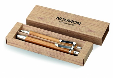 Logotrade promotional giveaway picture of: Bamboo pen and pencil set