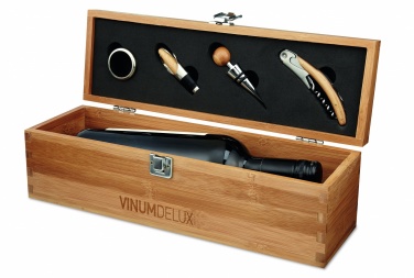 Logotrade promotional products photo of: Wine set in bamboo box