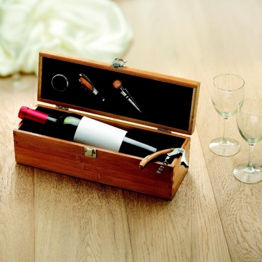 Logotrade advertising products photo of: Wine set in bamboo box