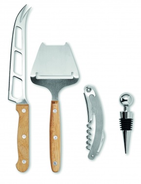 Logo trade promotional giveaways picture of: Cheese and wine set