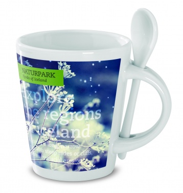 Logo trade promotional gift photo of: Sublimation mug with spoon