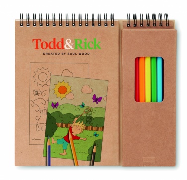 Logo trade promotional gift photo of: Colouring set with notepad