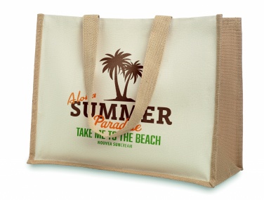 Logo trade promotional products picture of: Jute and canvas shopping bag