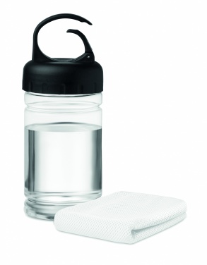 Logo trade promotional merchandise photo of: Cooling towel in PET bottle