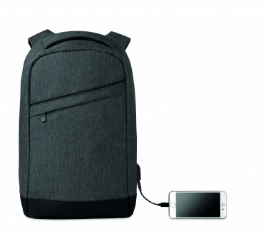Logo trade promotional merchandise photo of: 2 tone backpack incl USB plug