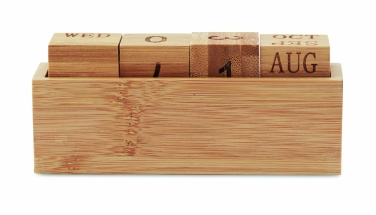 Logo trade promotional gifts picture of: Bamboo calendar