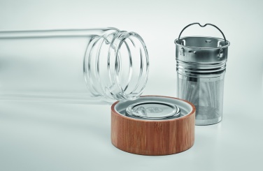 Logo trade promotional giveaways picture of: Double wall glass bottle 400ml München