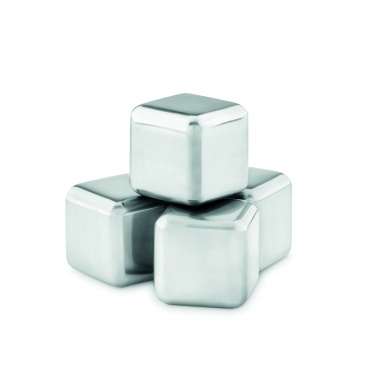 Logotrade promotional merchandise image of: Set of 4 SS ice cubes in pouch