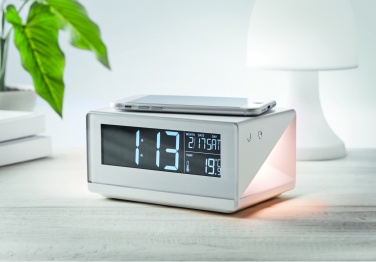 Logotrade advertising product image of: LED clock & wireless charger5W
