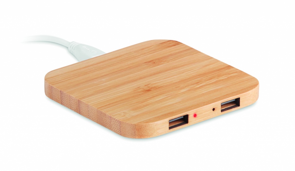 Logotrade promotional item image of: Bamboo wireless charge pad 5W