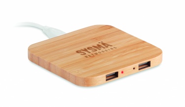 Logotrade promotional merchandise photo of: Bamboo wireless charge pad 5W