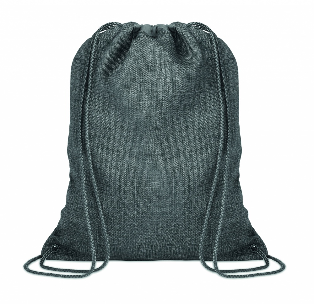 Logotrade promotional products photo of: 1200D heathered drawstring bag