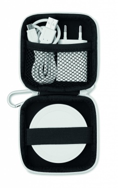 Logo trade promotional gifts picture of: Wireless charger travel set