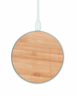 Logo trade promotional items picture of: Bamboo wireless charger 10W DESPAD