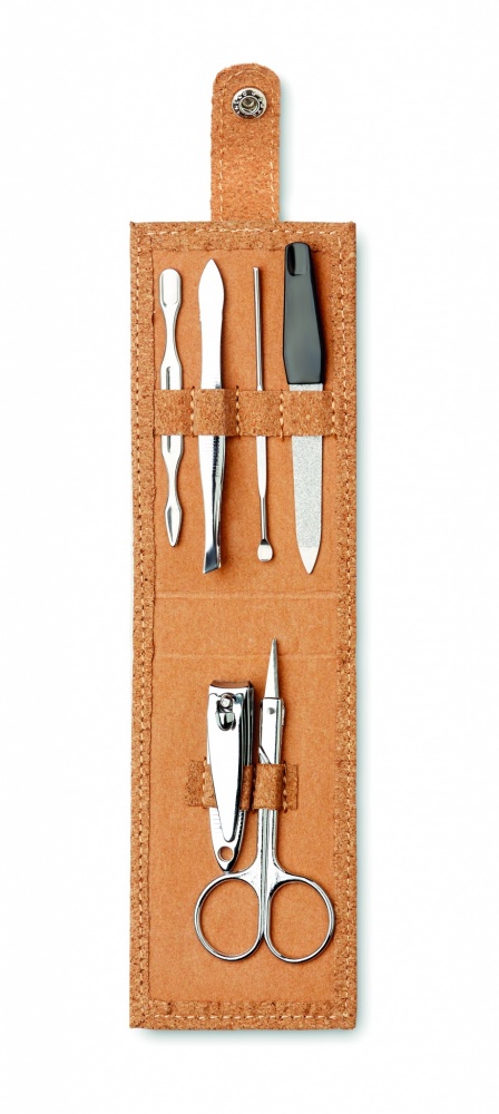 Logo trade promotional items image of: Cork 6 piece manicure set