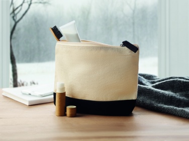 Logotrade promotional gift picture of: Bicolour cotton cosmetic bag