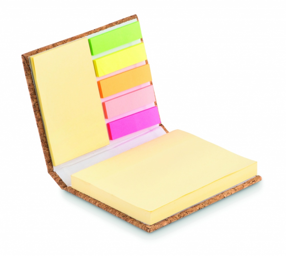 Logotrade promotional gift picture of: Cork sticky note memo pad