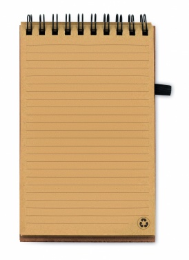 Logo trade promotional products image of: A6 Cork notepad with pen