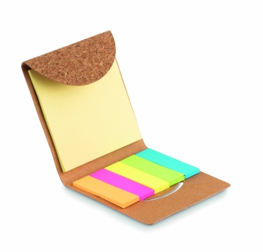 Logotrade promotional giveaway picture of: Cork sticky note memo pad