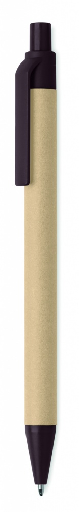 Logo trade business gifts image of: Push ball pen coffee husk/ABS