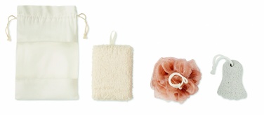 Logo trade promotional items image of: Bath set in cotton pouch