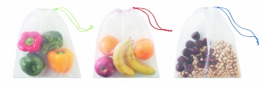 Logo trade advertising products picture of: Set of 3 RPET mesh food bags
