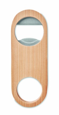 Logo trade promotional gifts image of: Oval Bamboo bottle opener VALBAMPER