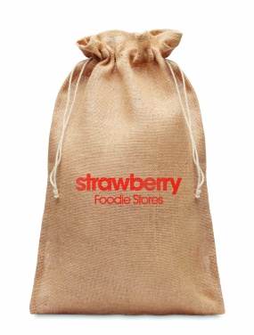 Logotrade promotional product image of: Large jute gift bag 30x47 cm